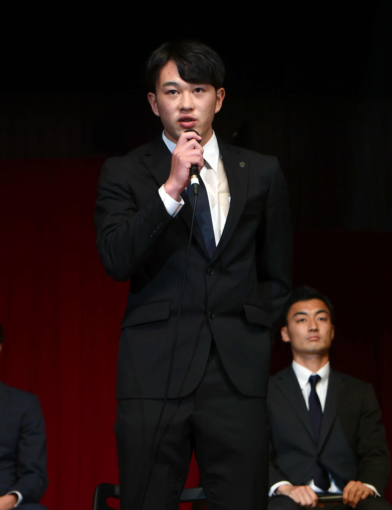 1年目からの活躍を誓ったJ2山形FW阿部（撮影・相沢孔志）