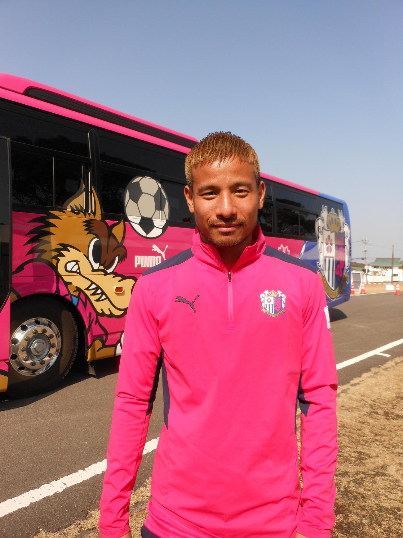 宮崎キャンプ中のC大阪FW松田力（2021年2月2日撮影）