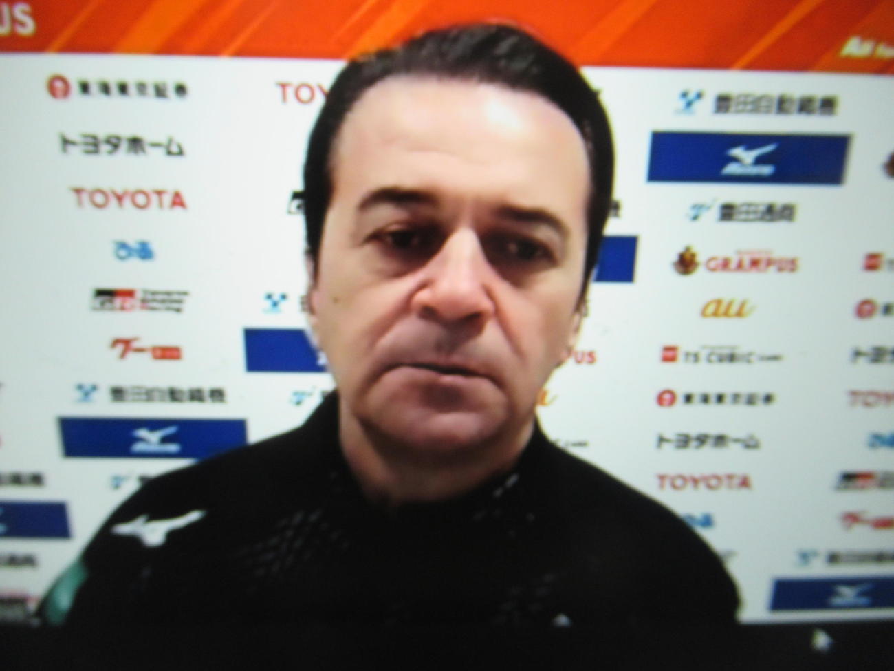 オンラインでの会見に応じる名古屋フィッカデンティ監督（C）N.G.E.