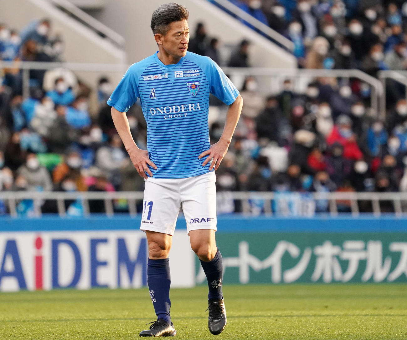 横浜FC・FWカズ（三浦知良）（2020年12月19日撮影）