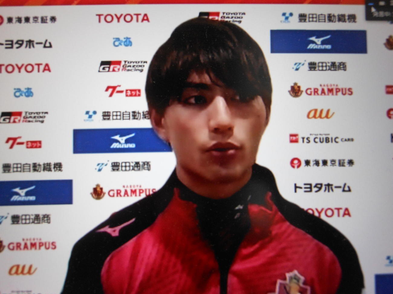 オンライン取材に応じる名古屋DF宮原和也