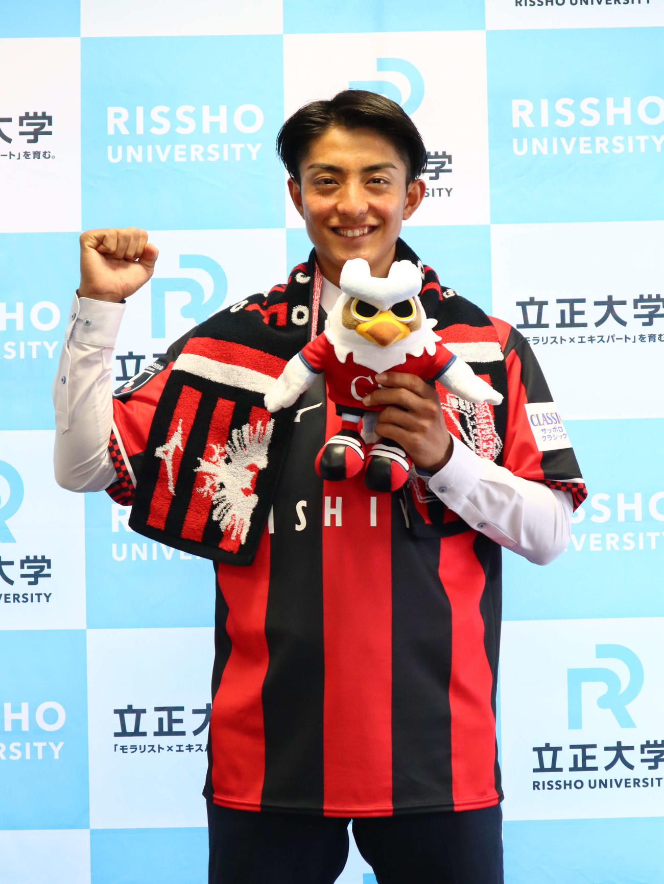 札幌への来季加入が内定した立正大MF田中宏武（C）2021 RISSHO Univ．
