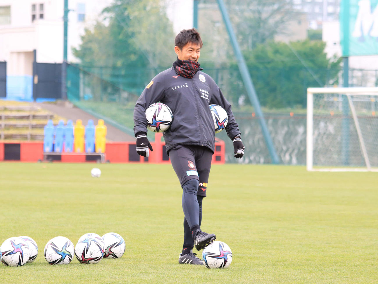 97年からクラブに携わる札幌赤池GKコーチ（撮影・保坂果那）