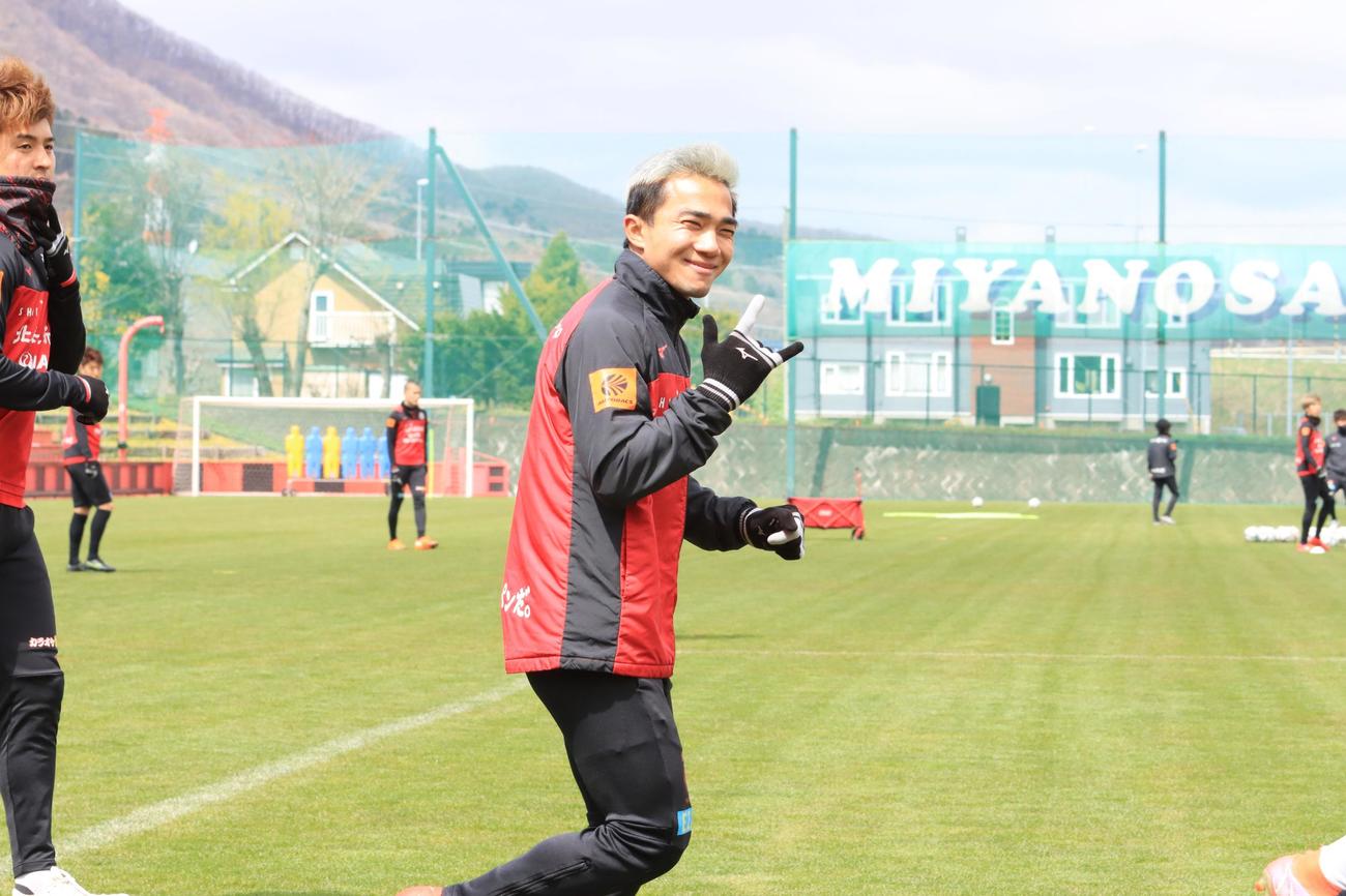 J1通算100試合まであと1試合の札幌MFチャナティップ（撮影・保坂果那）