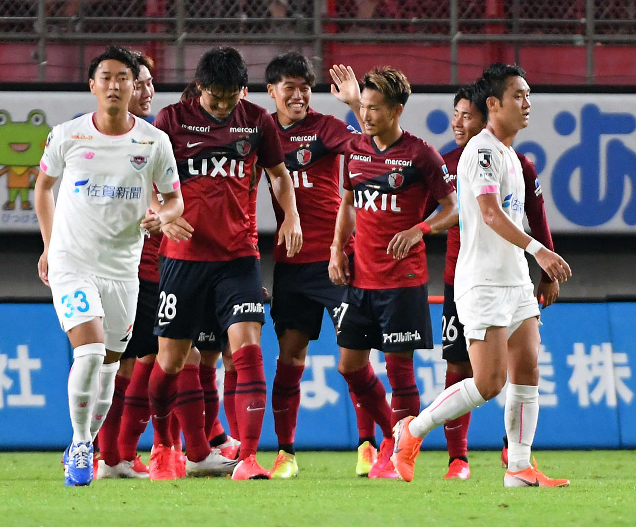 鹿島FW染野唯月（中央）＝（2020年8月8日撮影）