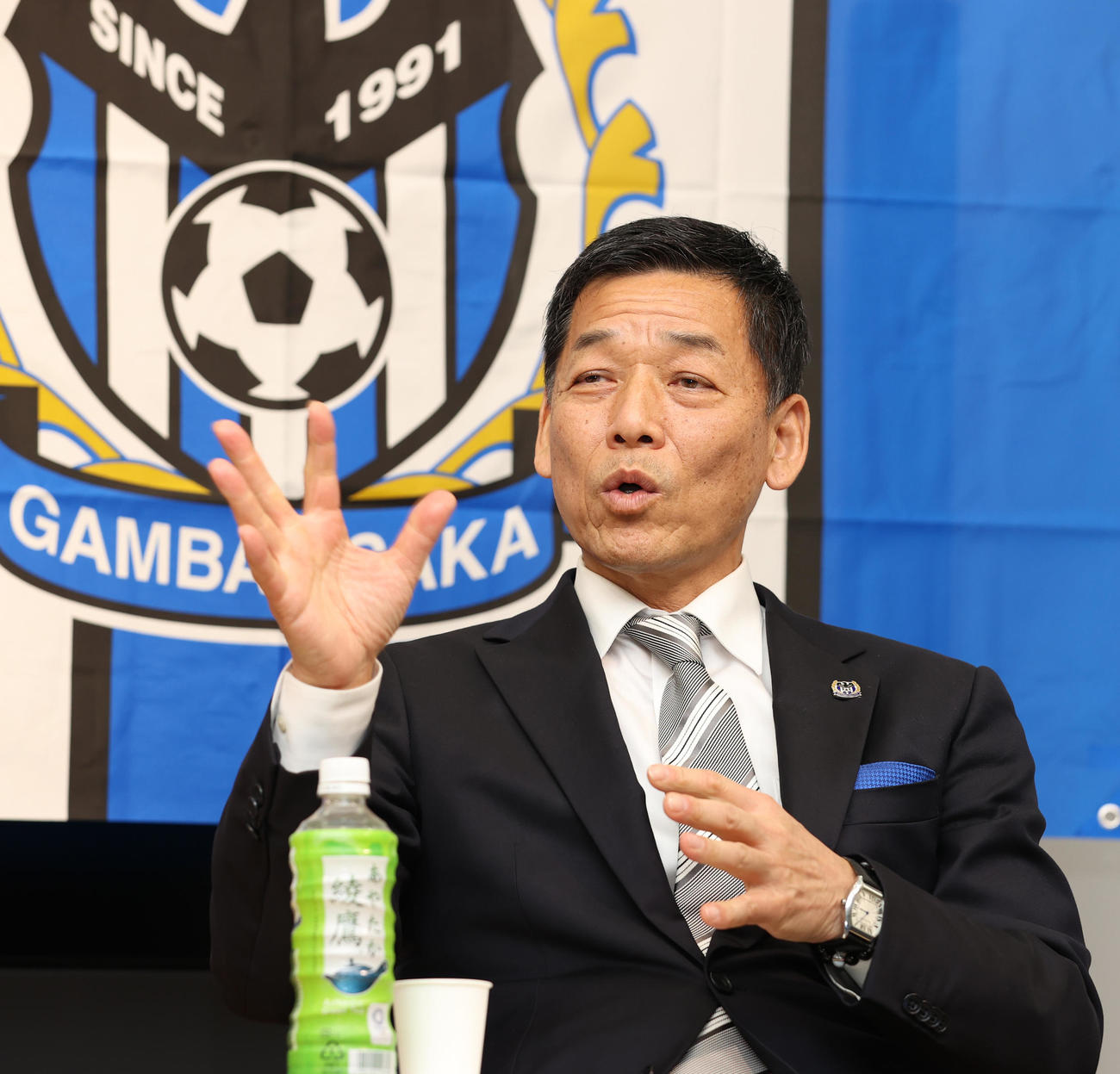 G大阪の小野忠史社長（2021年1月7日撮影）