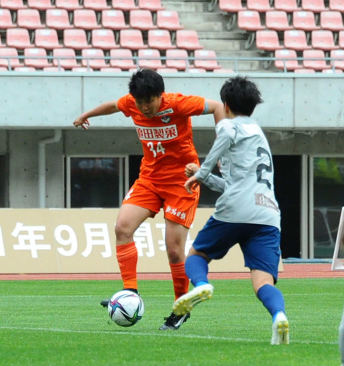 後半12分に道上がこの日2得点を決め、2－1と勝ち越す