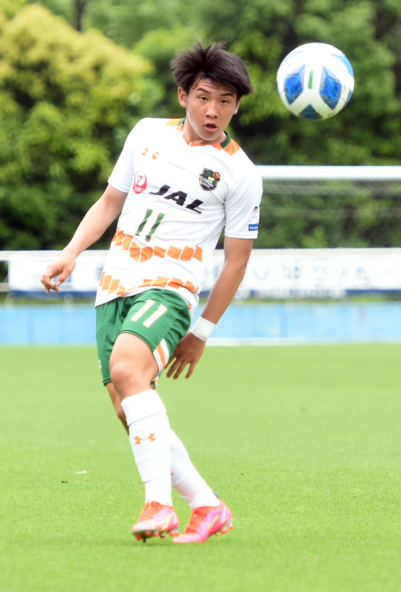 清水ユース対青森山田　勝ち越しゴールを決め攻守で活躍した青森山田MF藤森（撮影・山田愛斗）