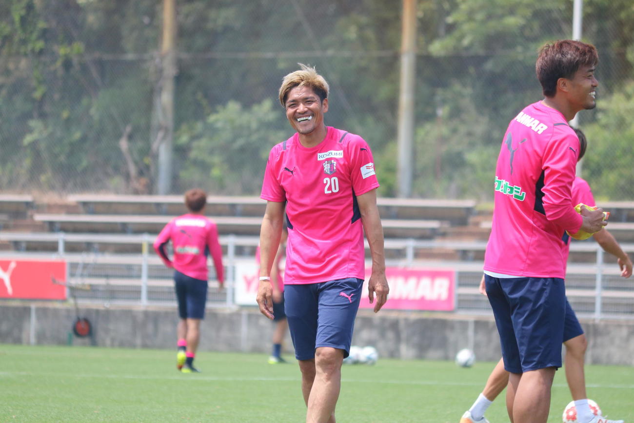 練習で笑顔を見せるC大阪FW大久保（C）CEREZO OSAKA