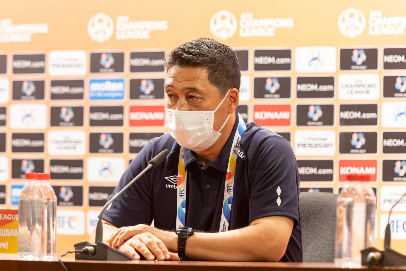 ACL公式会見に臨むG大阪松波正信監督（C）GAMBA　OSAKA