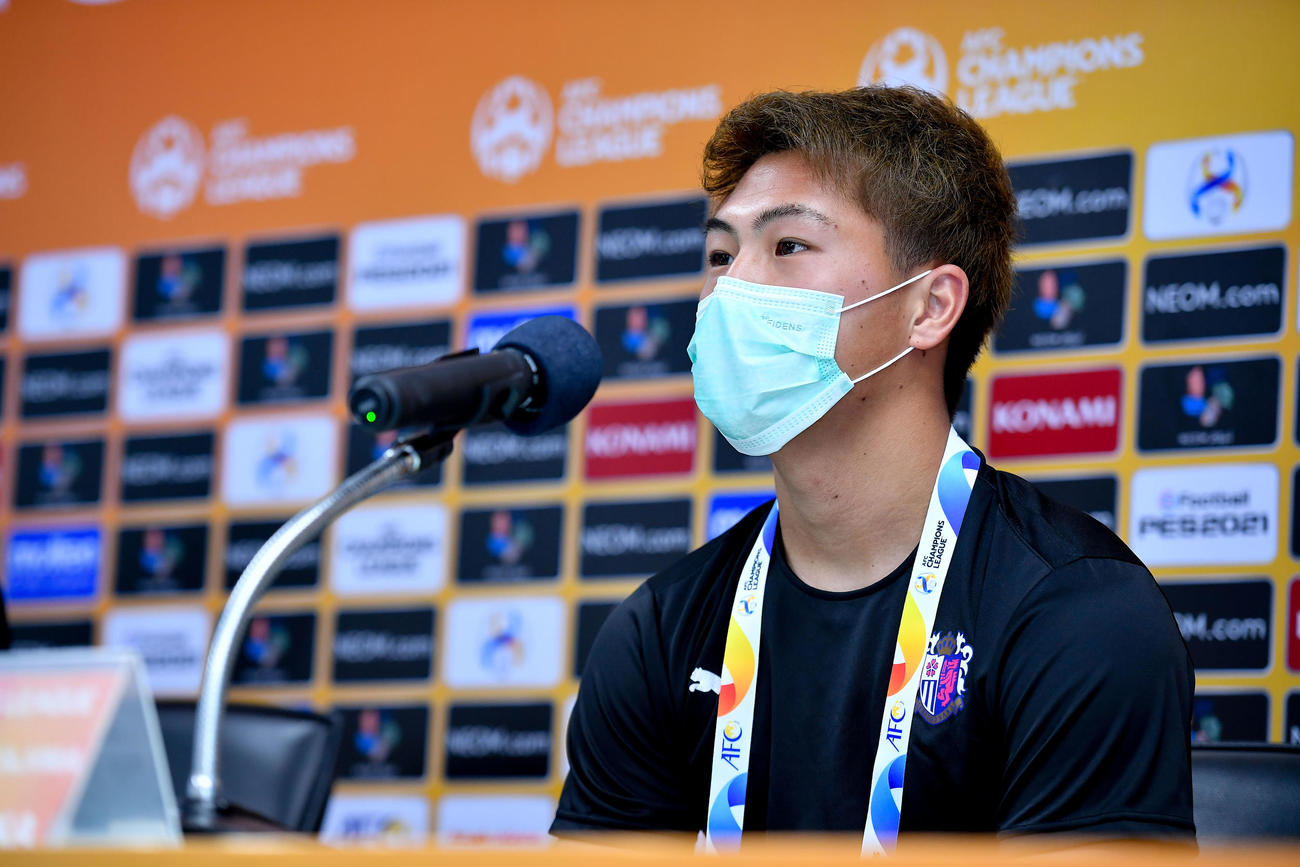 ACL公式会見に参加するC大阪中島元彦（Ｃ）CEREZO OSAKA