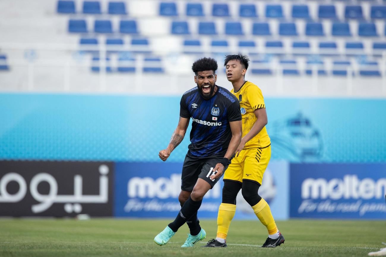 ACLタンピネス戦でG大阪パトリックは先制点を決める（C）GAMBA OSAKA