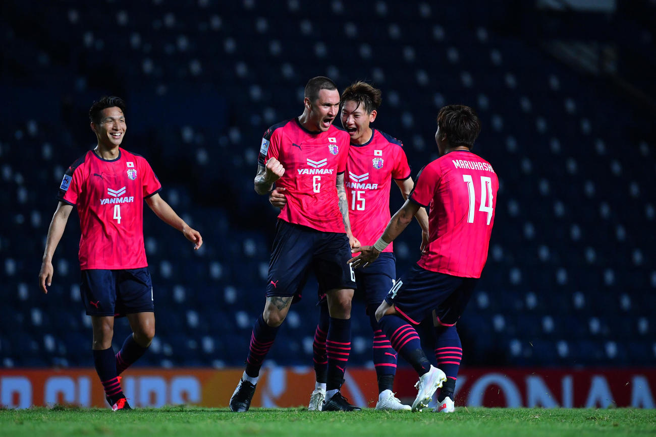 ACL傑志戦で決勝点を決めたC大阪チアゴ（中央）（C）CEREZO OSAKA