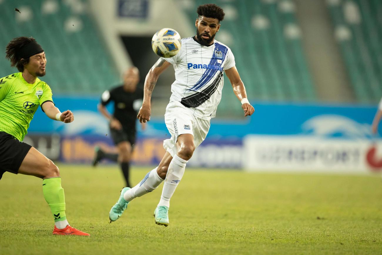 ACL全北戦で一時は同点となるゴールを奪ったG大阪パトリック（C）GAMBA OSAKA