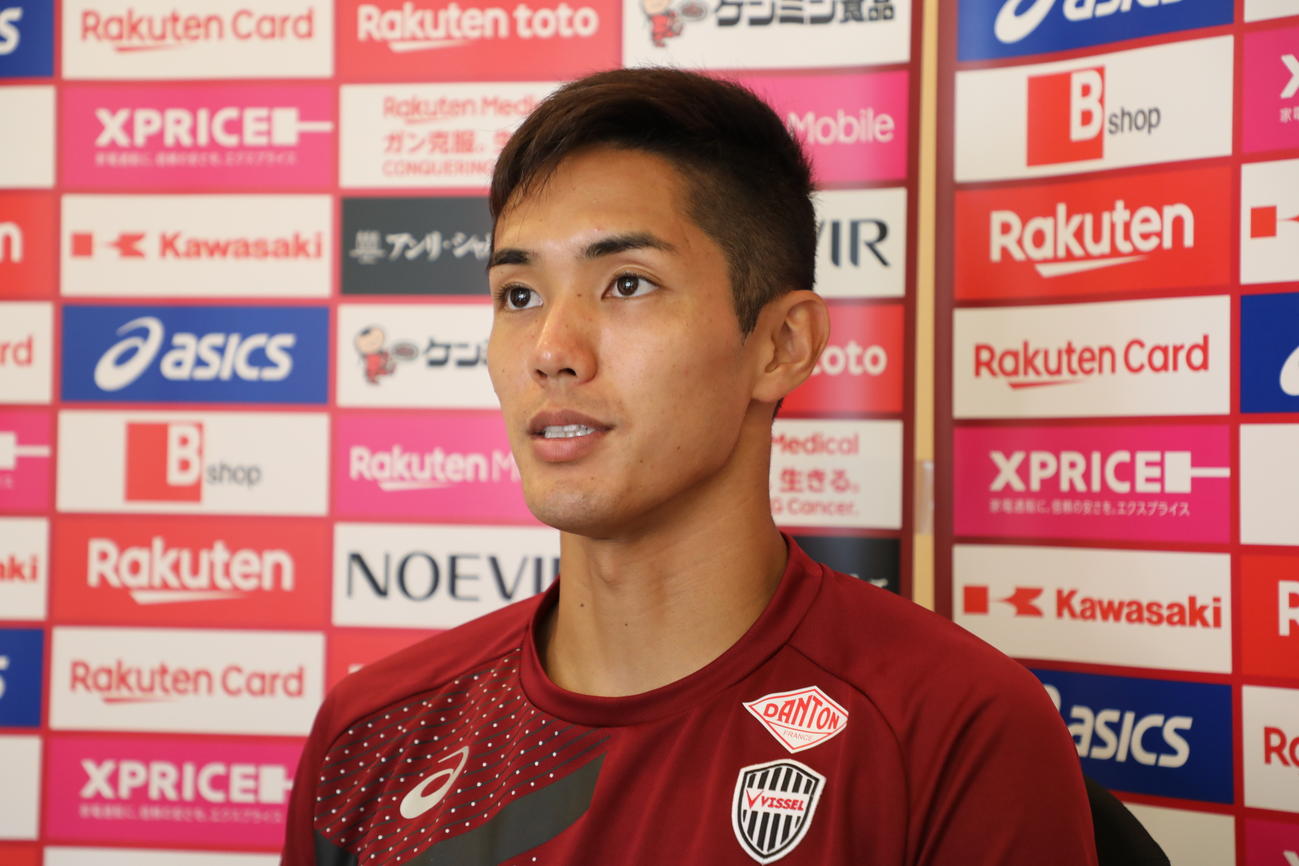 オンライン取材に対応した神戸武藤（C）VISSEL KOBE