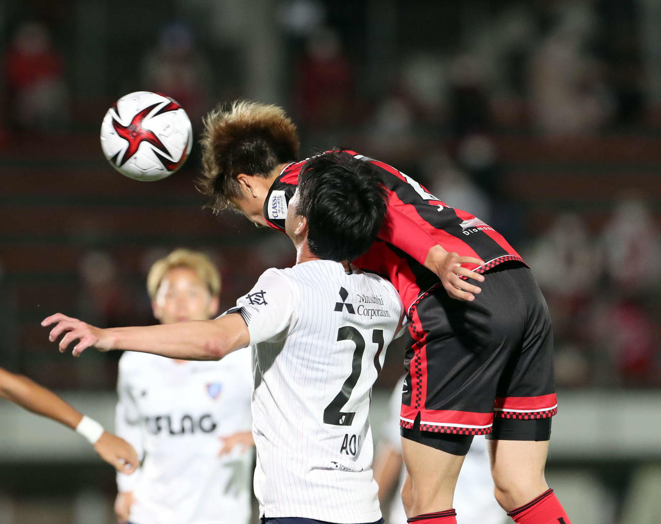 札幌対東京　前半、同点ゴールを決める札幌田中駿（撮影・佐藤翔太）
