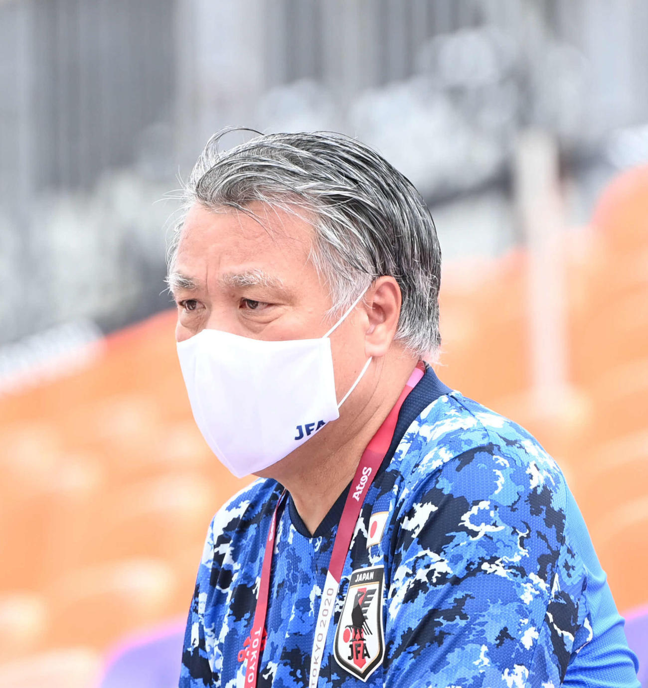 日本サッカー協会の田嶋幸三会長（2021年8月29日撮影）
