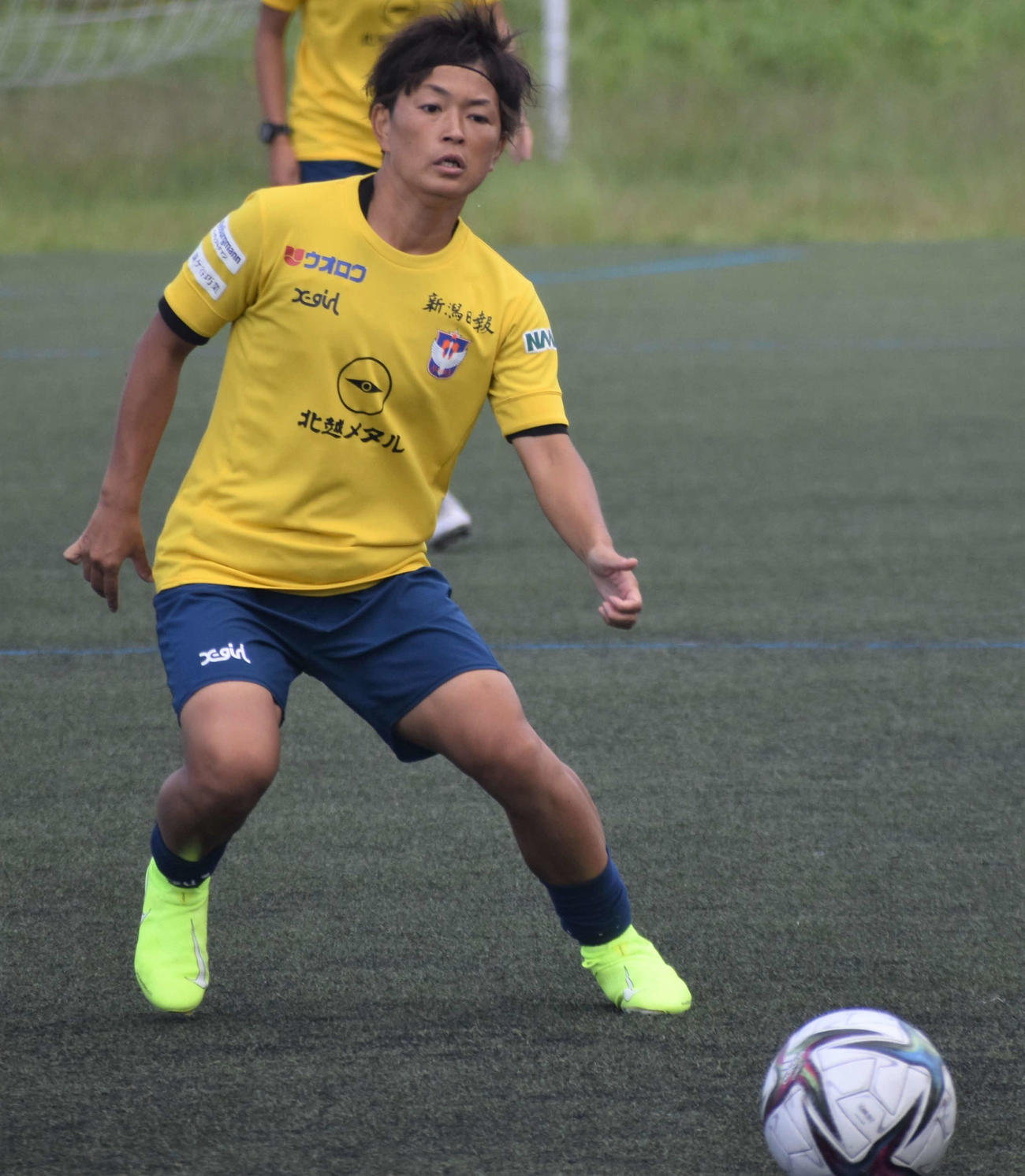 WEリーグ開幕戦に向け、最終調整を行った上尾野辺（提供＝アルビレックス新潟レディース）
