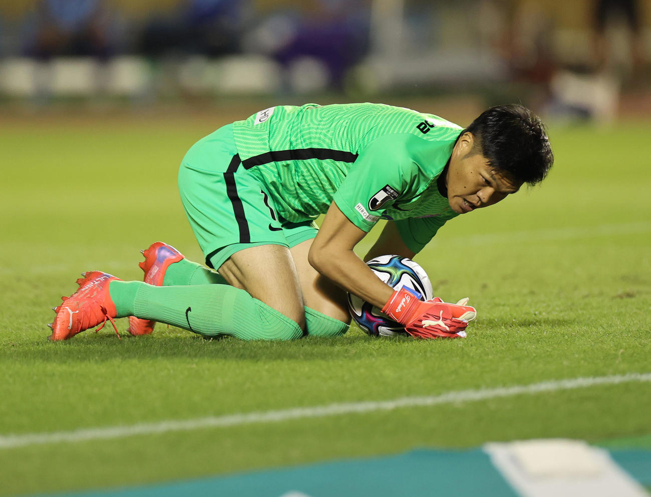 広島GK林卓人（2021年9月22日撮影）