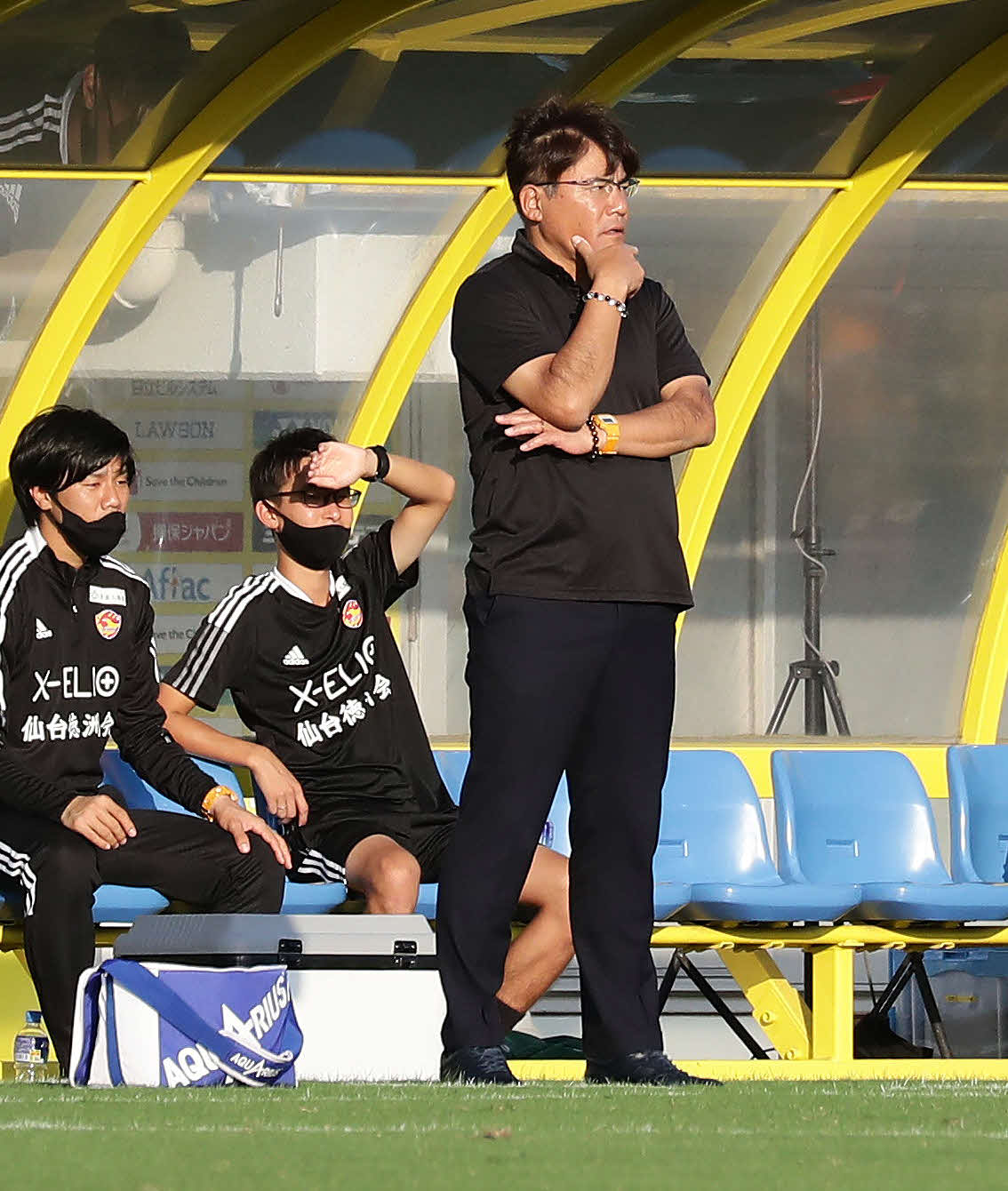 仙台の手倉森監督（2021年10月2日撮影）