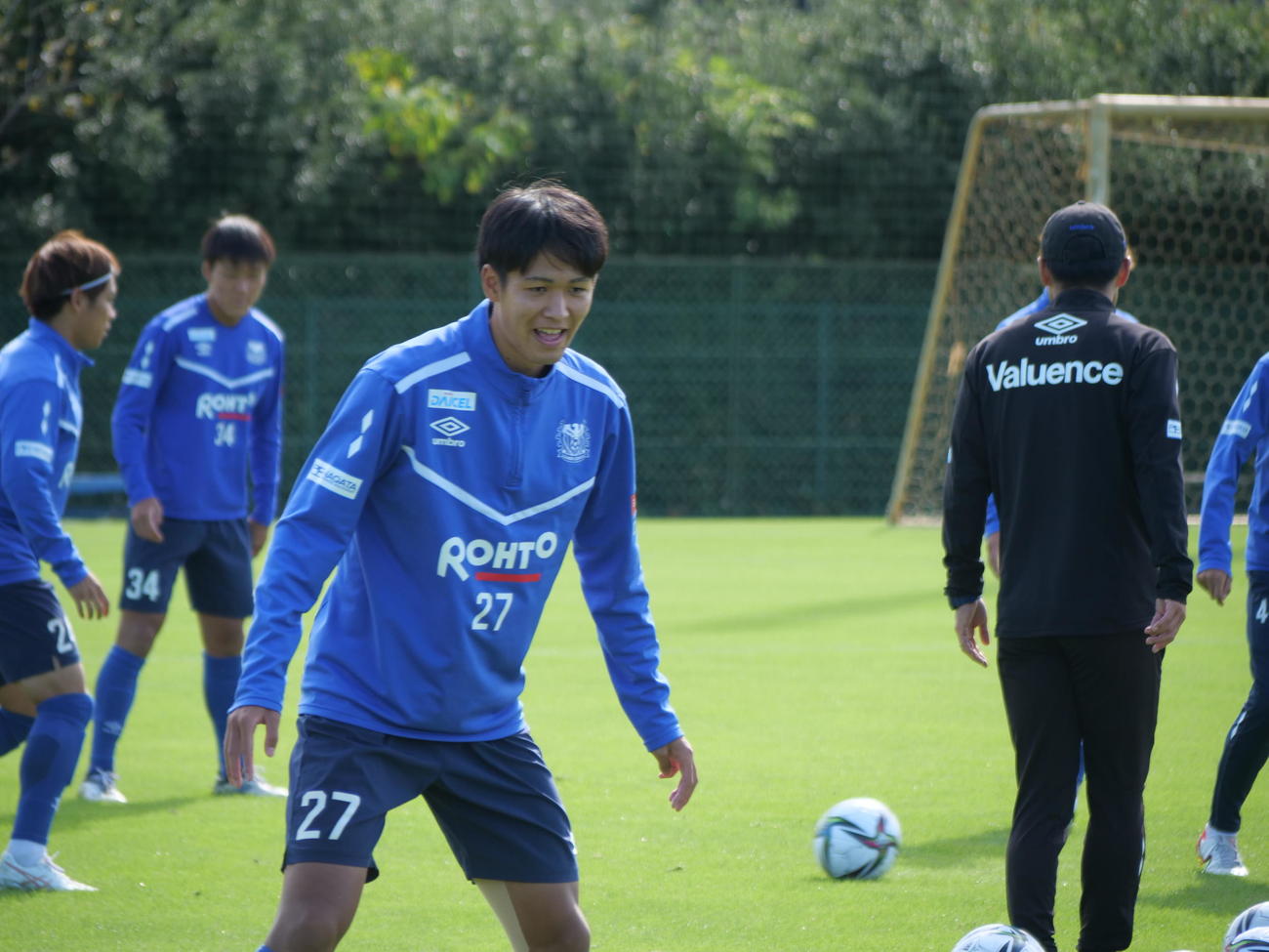 鳥栖戦へ調整するG大阪高尾（C）GAMBA OSAKA