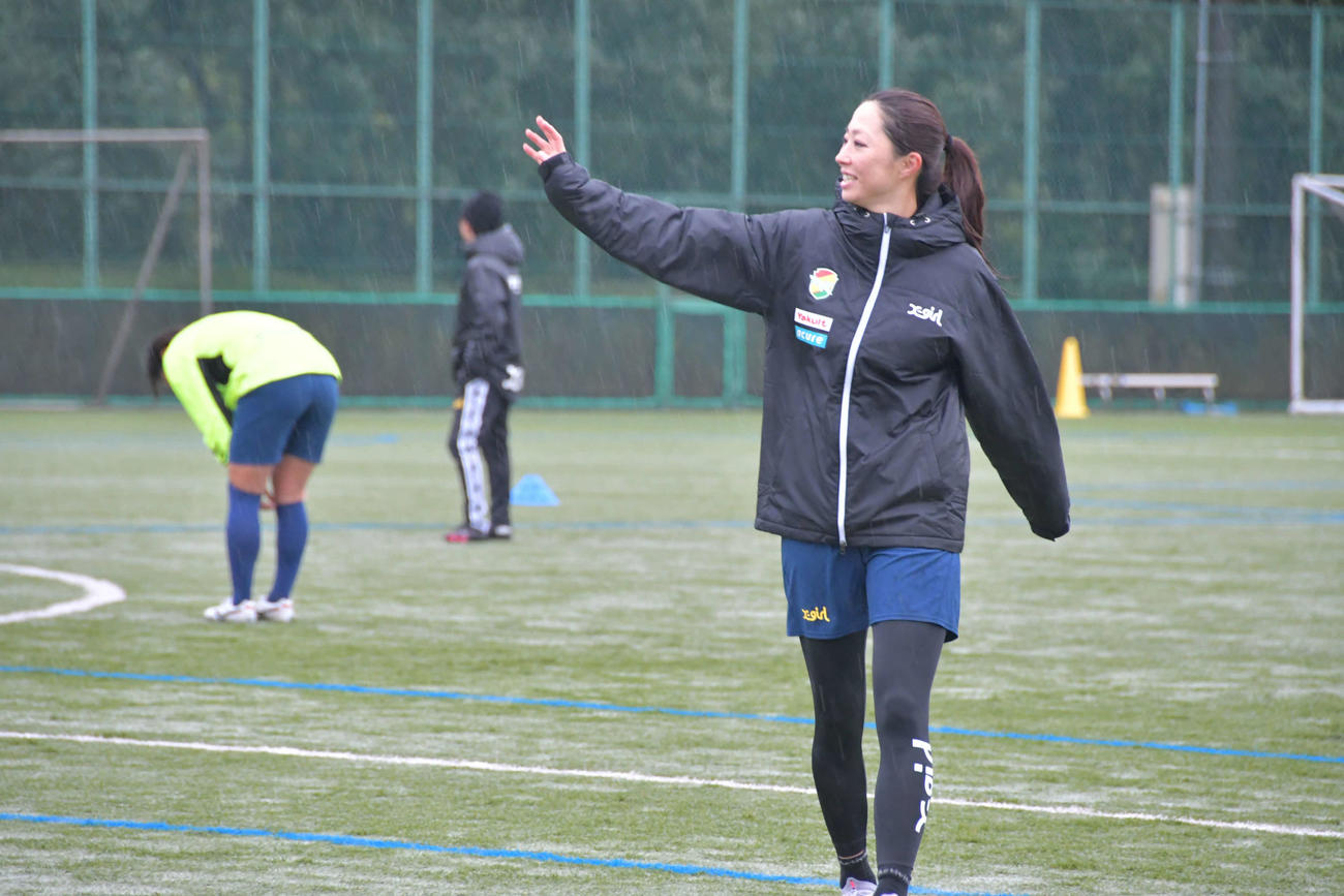 産後約1カ月で練習復帰した、千葉FW大滝　（C）JEFUNITED