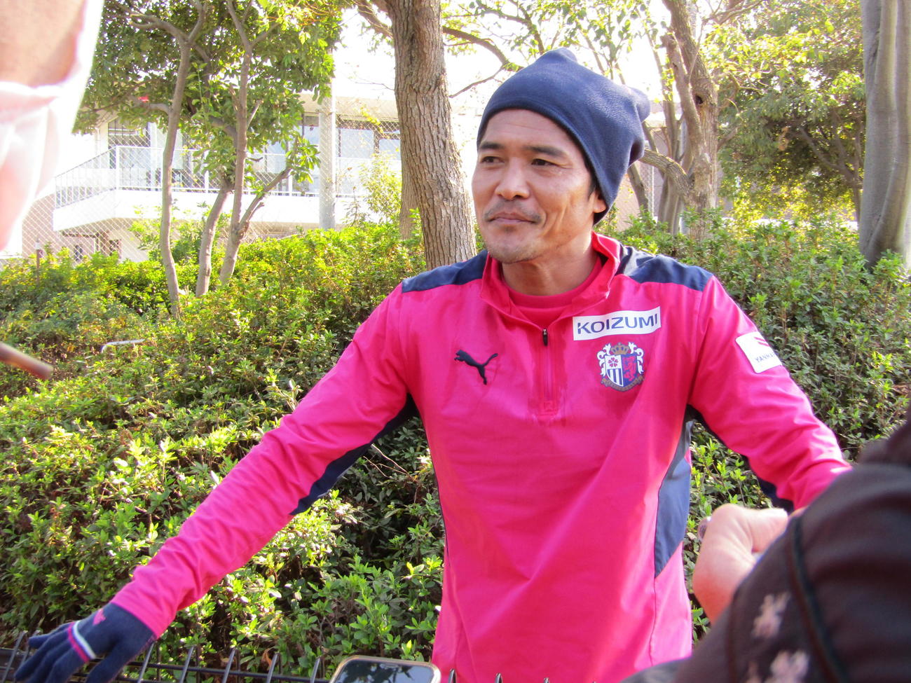 取材に応じるC大阪大久保（2021年12月9日撮影）