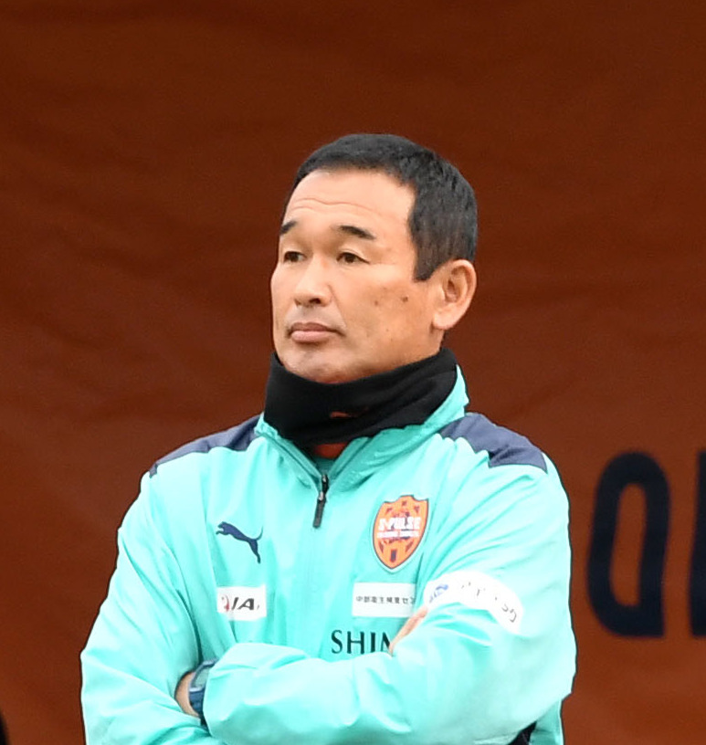 清水平岡宏章監督（2021年11月6日撮影）