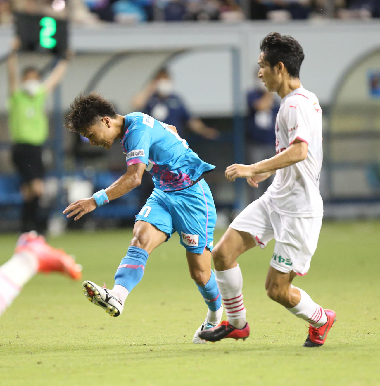 追加点を決める樋口雄太（2021年7月24日撮影）
