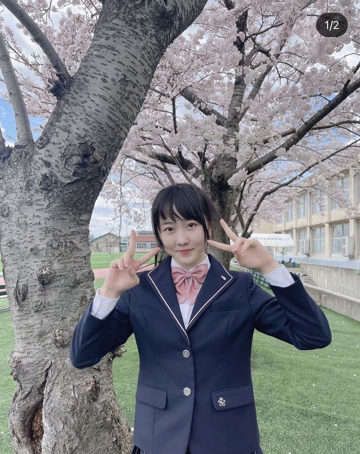 青森山田の制服姿の本田望結（本人インスタグラムより）