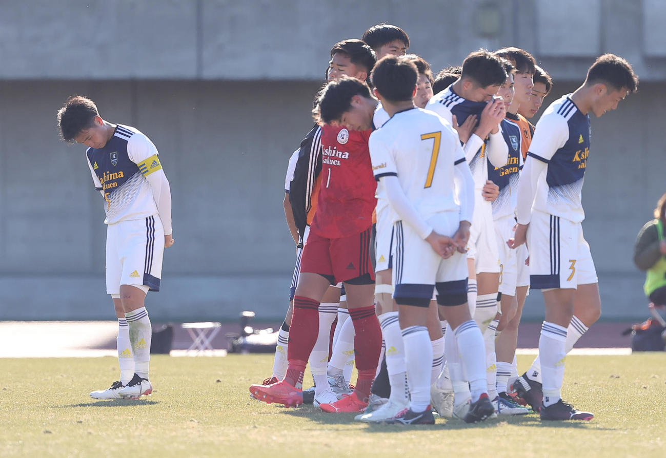 前橋育英対鹿島学園　3回戦で敗れた鹿島学園（撮影・足立雅史）