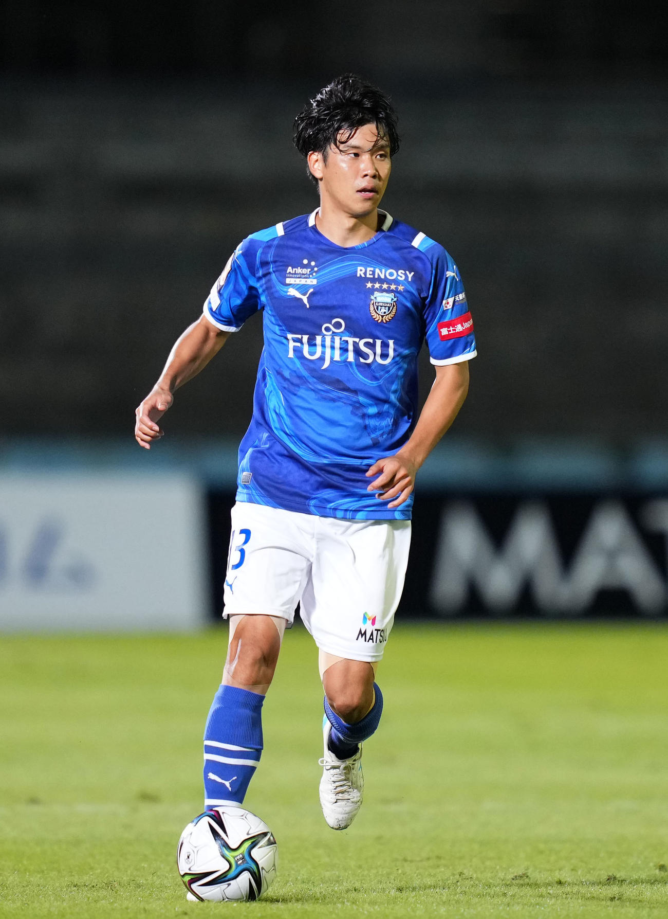 川崎F・山根視来（2021年9月29日撮影）