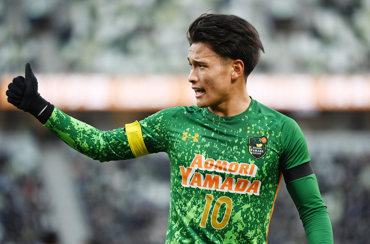 青森山田・松木玖生（2022年1月8日撮影）