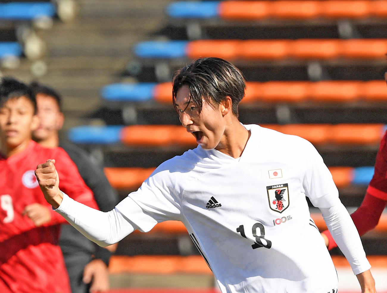 昨年10月のU－23アジア杯予選でゴールを決めた藤尾翔太