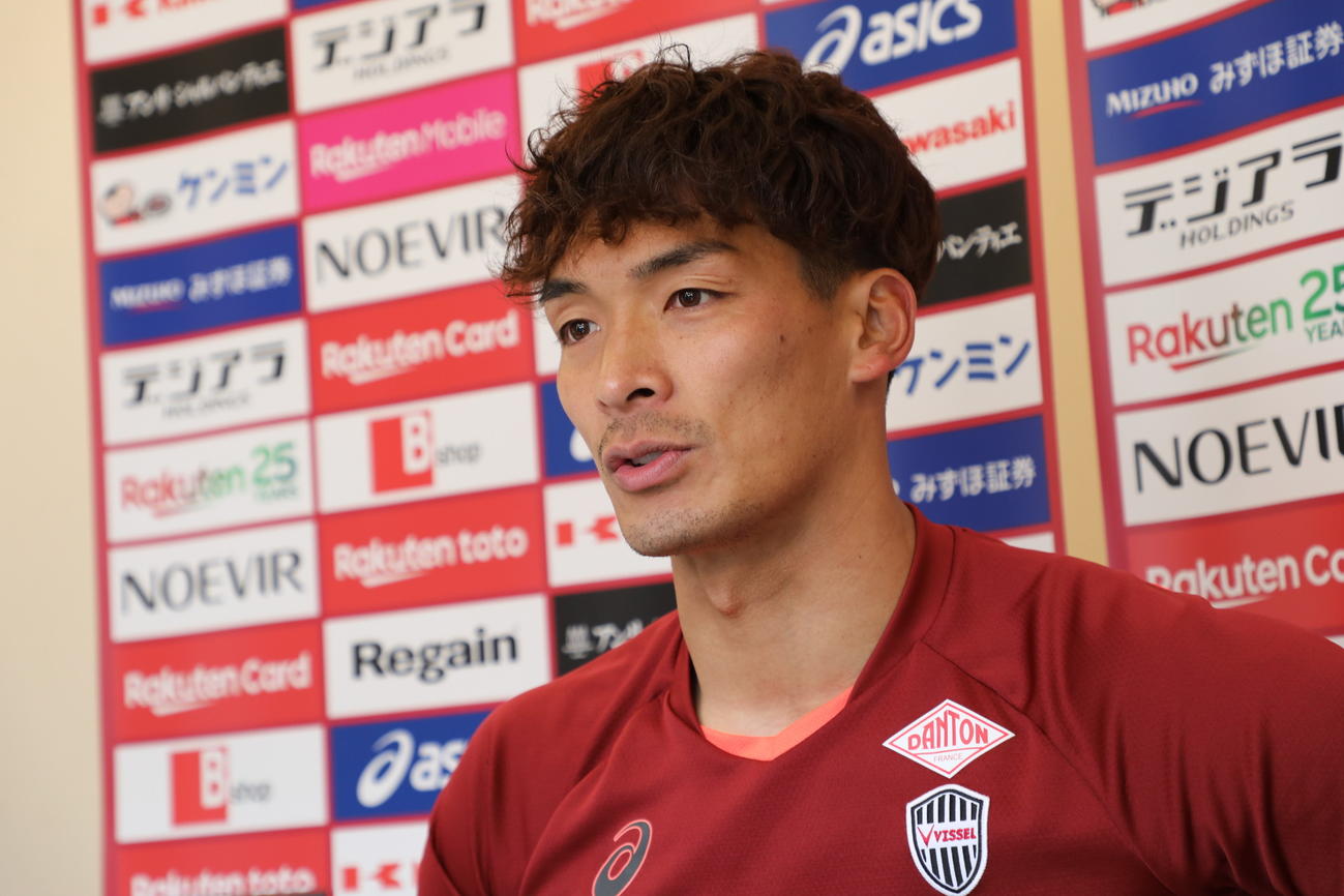 オンライン取材に応じる神戸槙野（C）VISSEL KOBE