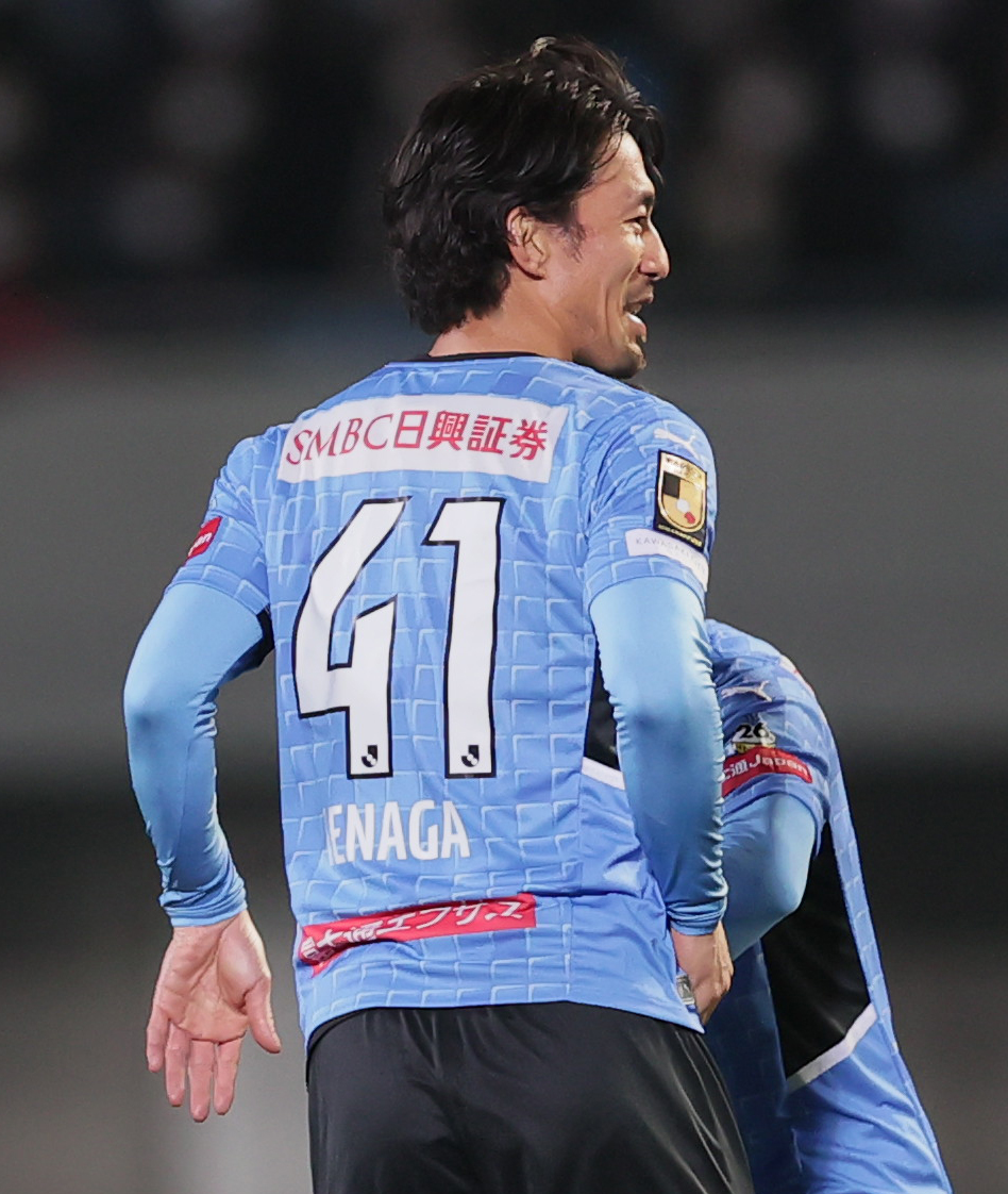 川崎対浦和　後半、ゴールを決め笑顔の川崎家長（撮影・野上伸悟）