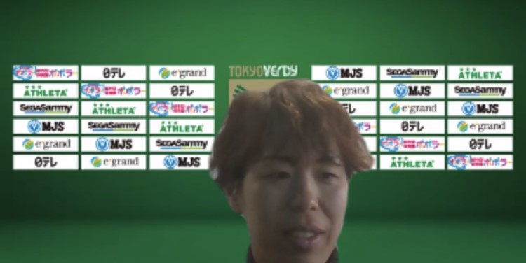 WEリーグ長野パルセイロ戦で初先発を果たし、試合後オンライン取材に応じる日テレ・東京ベレーザのDF岩清水梓