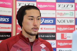 オンライン取材に応じる神戸菊池（C）VISSEL KOBE