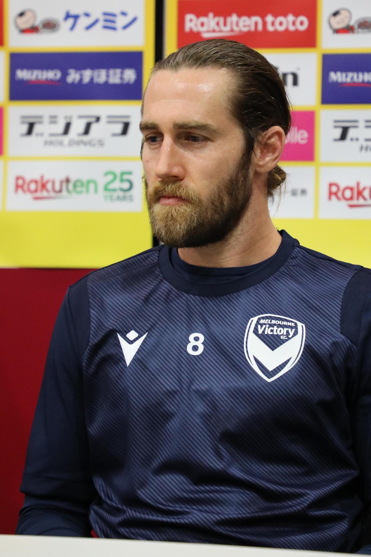 メルボルン・ビクトリー　前日会見（C）VISSEL KOBE＝2022年3月14日