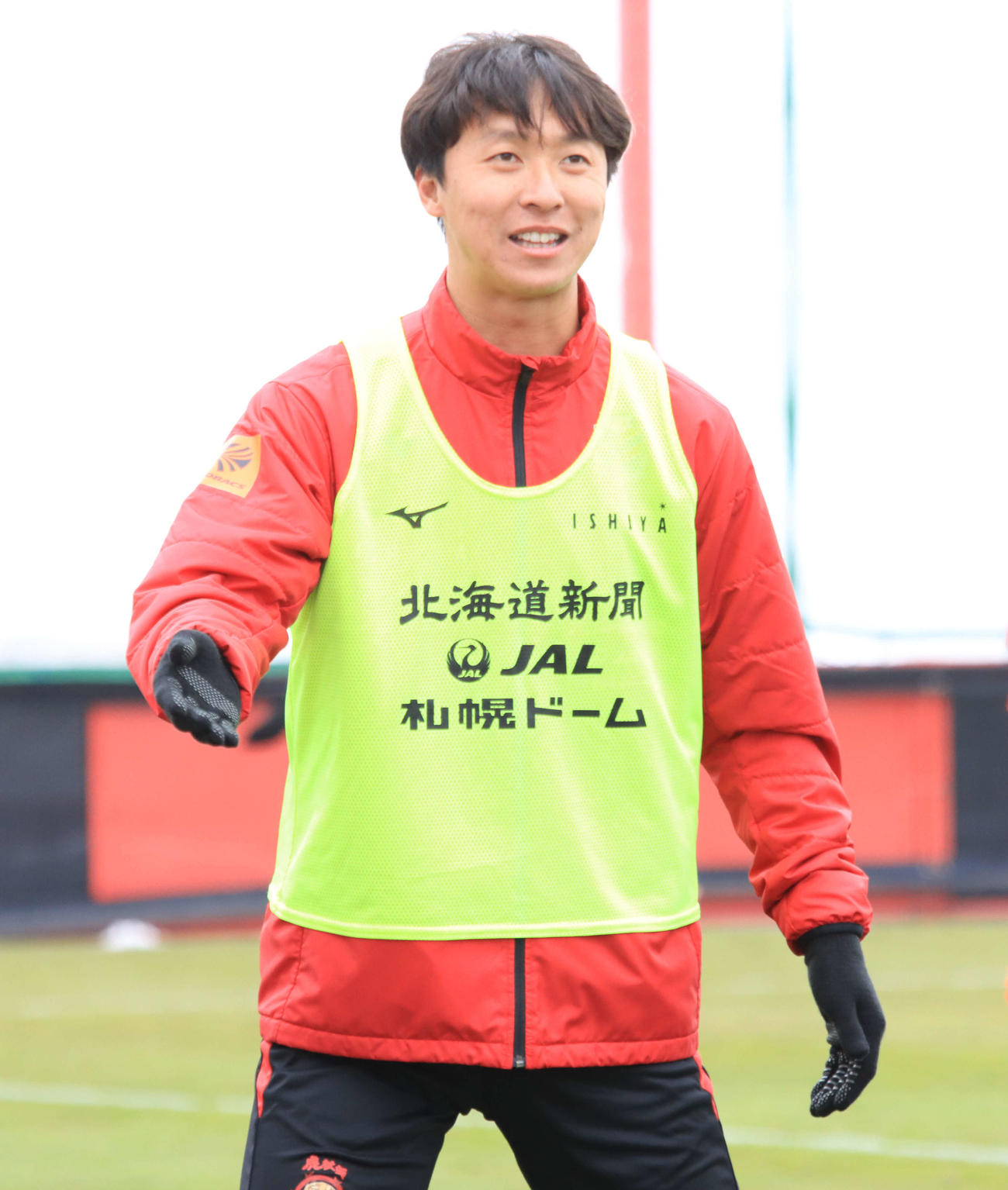 練習に参加する札幌荒野（撮影・保坂果那）