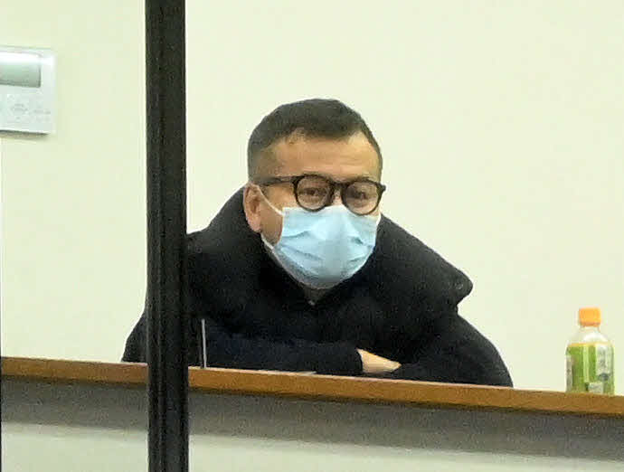 横浜対鳥栖　観戦するJリーグの野々村チェアマン（撮影・横山健太）