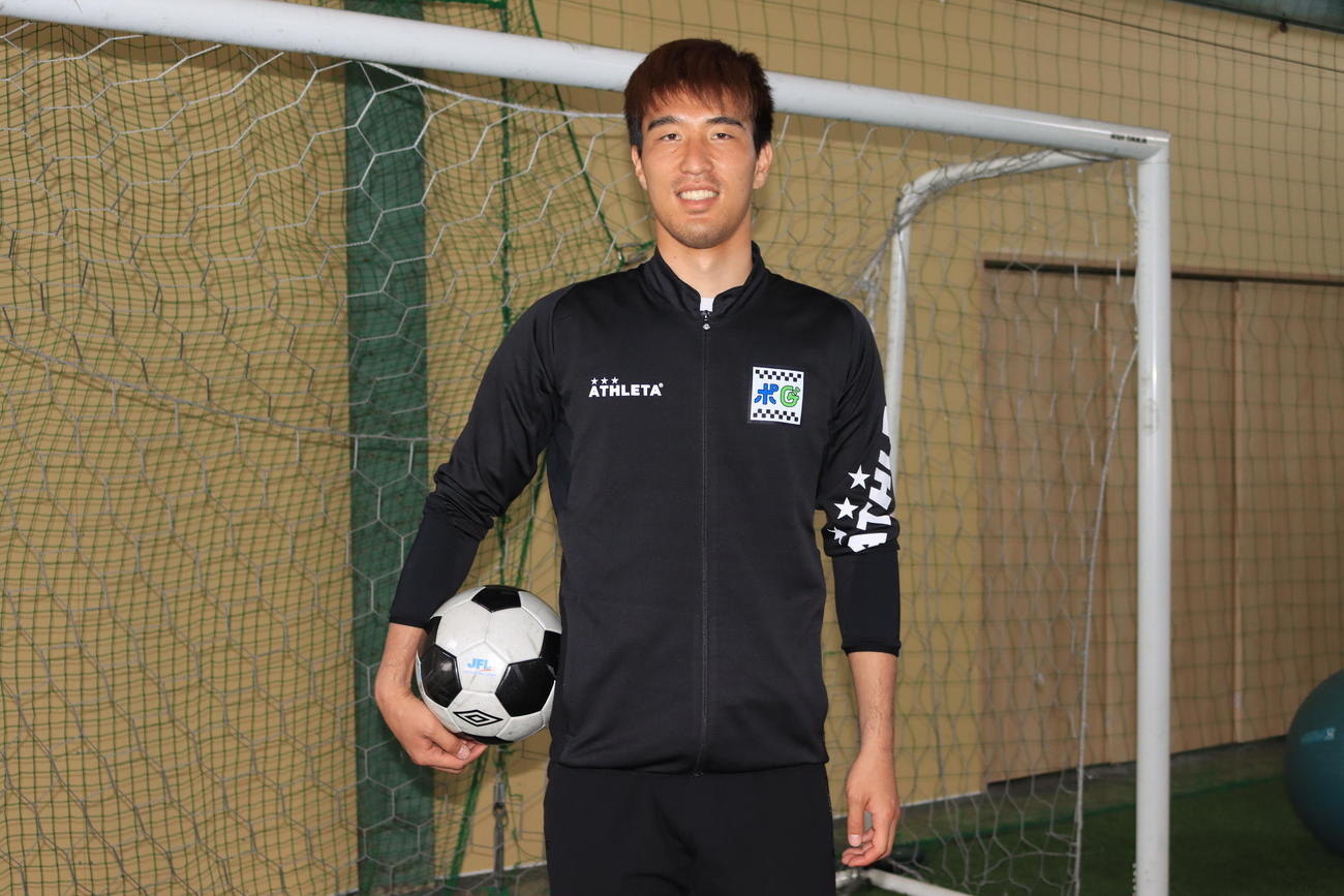 札幌からJFL鈴鹿ポイントゲッターズに移籍したGK阿波加（撮影・保坂果那）