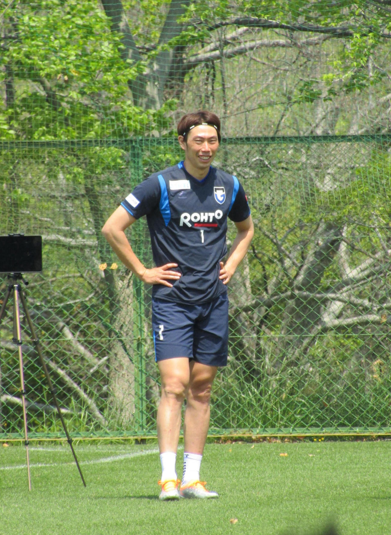 復帰に向けて別メニューで調整するG大阪東口順昭