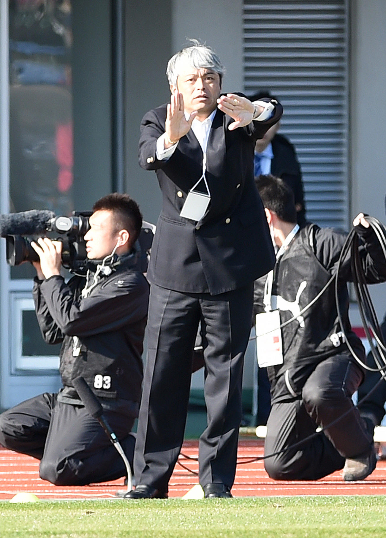 秀岳館・段原一詞監督（2014年12月31日撮影）