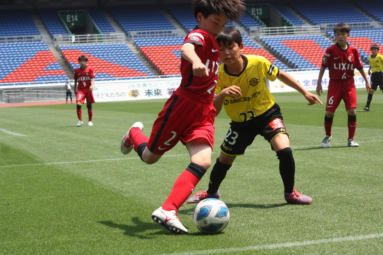 準決勝の鹿島アントラーズつくば－柏レイソルはたがいに譲らず、熱戦ががくり広げられた