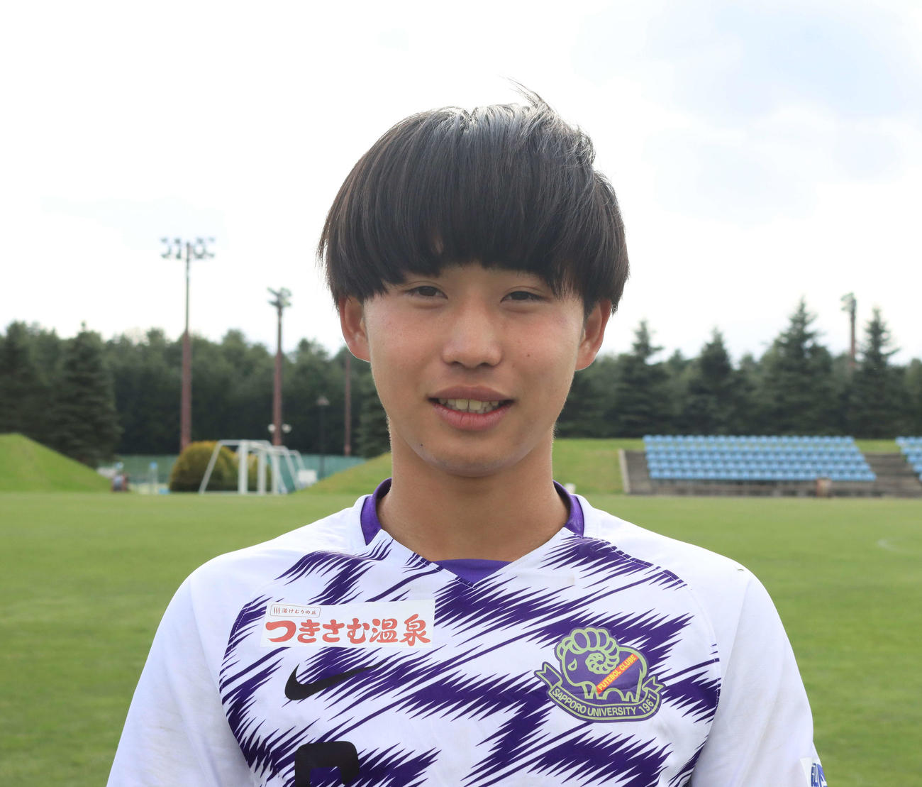 先制点を決めた札幌大MF河合（撮影・保坂果那）