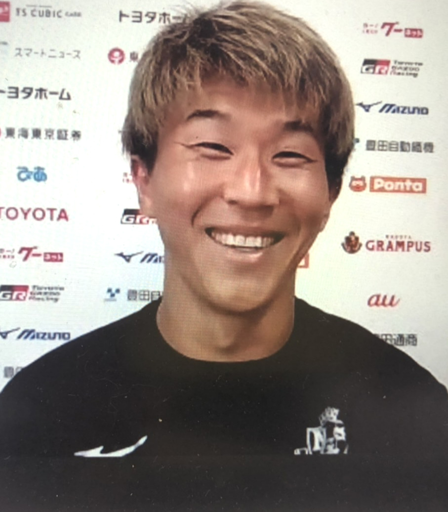 名古屋復帰が決まり、リモート会見した永井謙佑