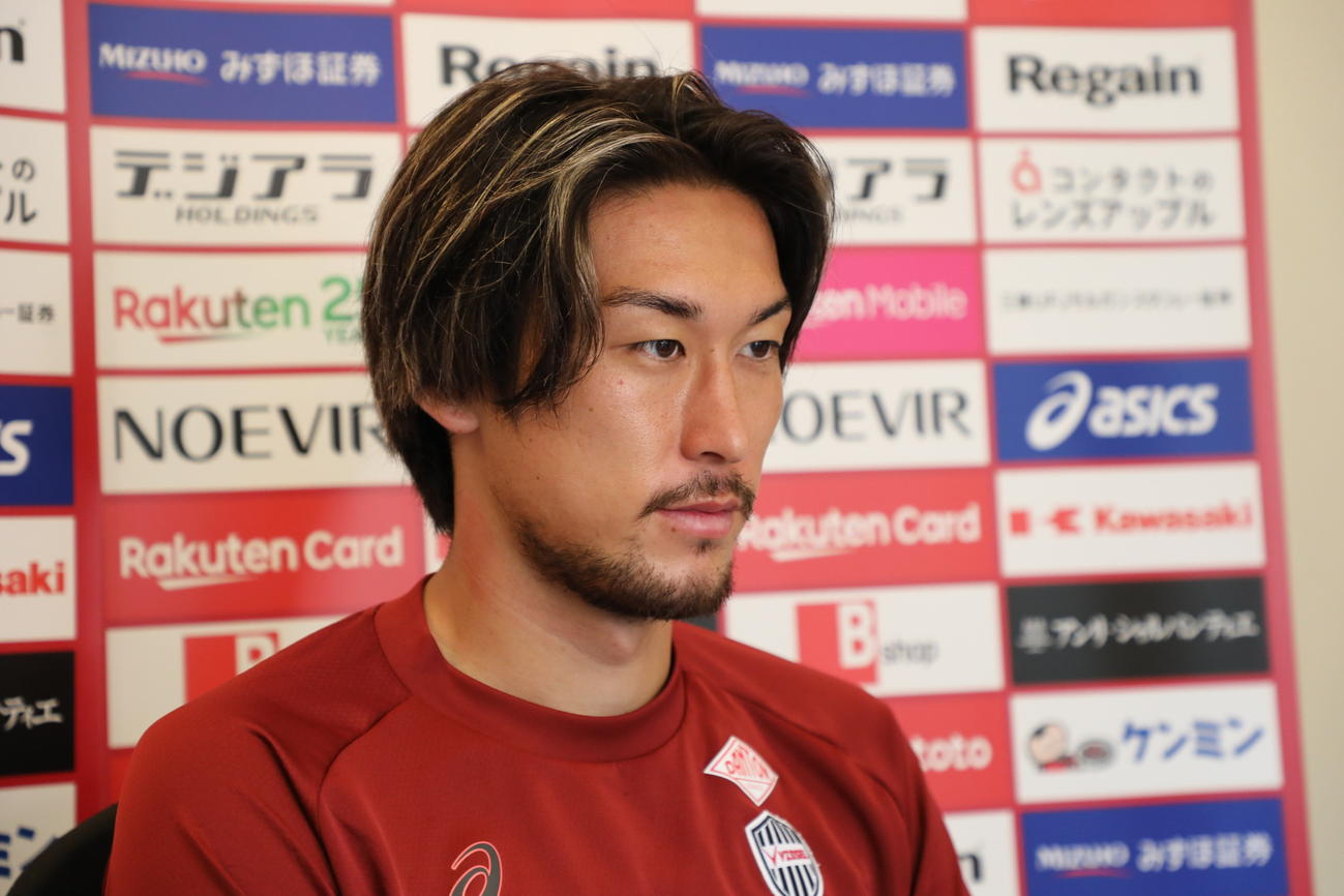 名古屋戦で先発復帰濃厚な神戸菊池（C）VISSEL KOBE