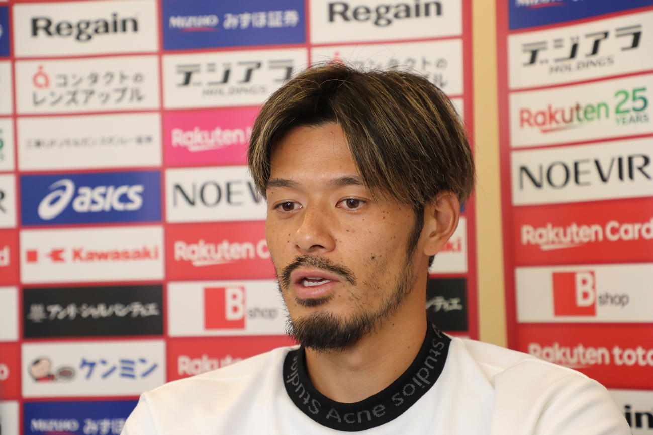 名古屋戦で必勝を誓う神戸山口（C）VISSEL KOBE