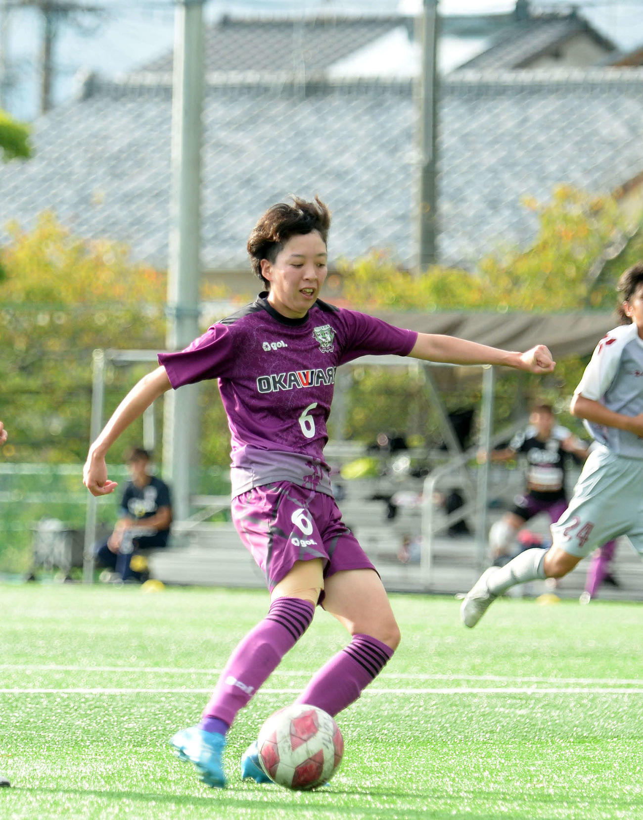 ロスタイムにゴールを決めるルクレMYFC・DF岡部